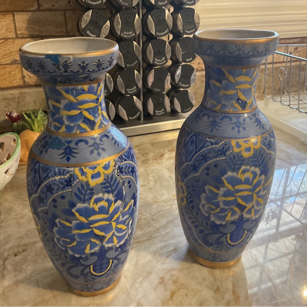Two oriental vases